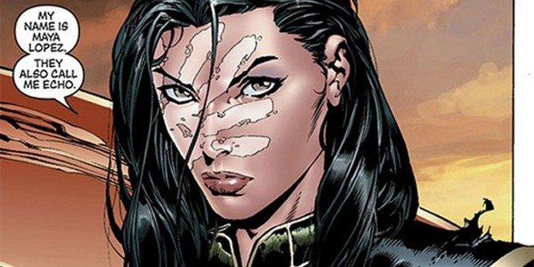 Image of Maya Lopez AKA Ronin AKA Echo from "New Avengers #13" as indigenous superheroes