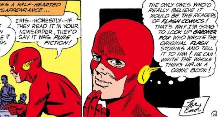 the flash comics panel