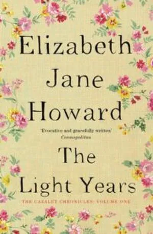 Book cover for The Light Years, showing the author name and title against a pale yellow background with flowers painted around the outer edge.