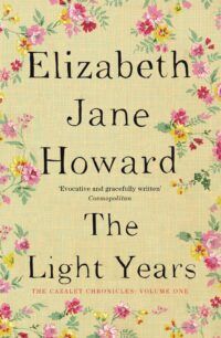 Book cover for The Light Years, showing the author name and title against a pale yellow background with flowers painted around the outer edge.