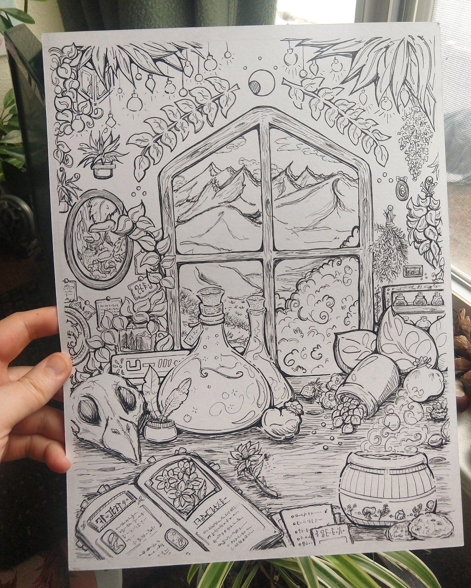 the apothecary halloween coloring page