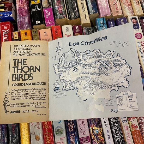 fold-out map in the back of Shanna and an ad for The Thorn Birds