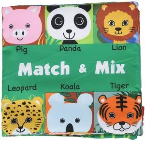 Match and Mix Animal Faces Cloth Book cover