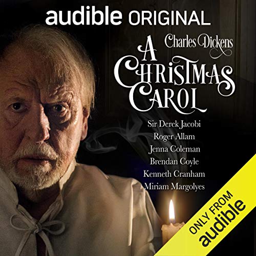 Audible cover of A Christmas Carol starring Derek Jacobi