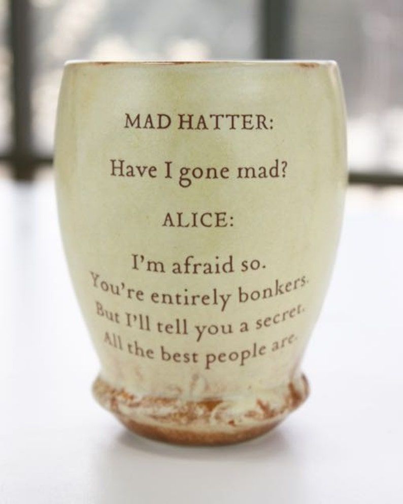 alice in wonderland clay mug