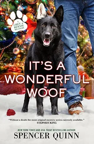 Book cover for IT'S A WONDERFUL WOOF by Spencer Quinn