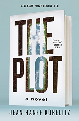 The Plot: A Novel by Jean Hanff Korelitz, large font with the outline of a grave plot visible in the letters