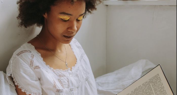 Black woman reading