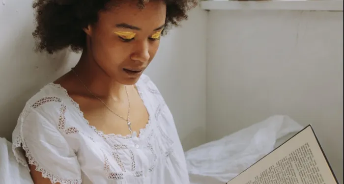 Black woman reading