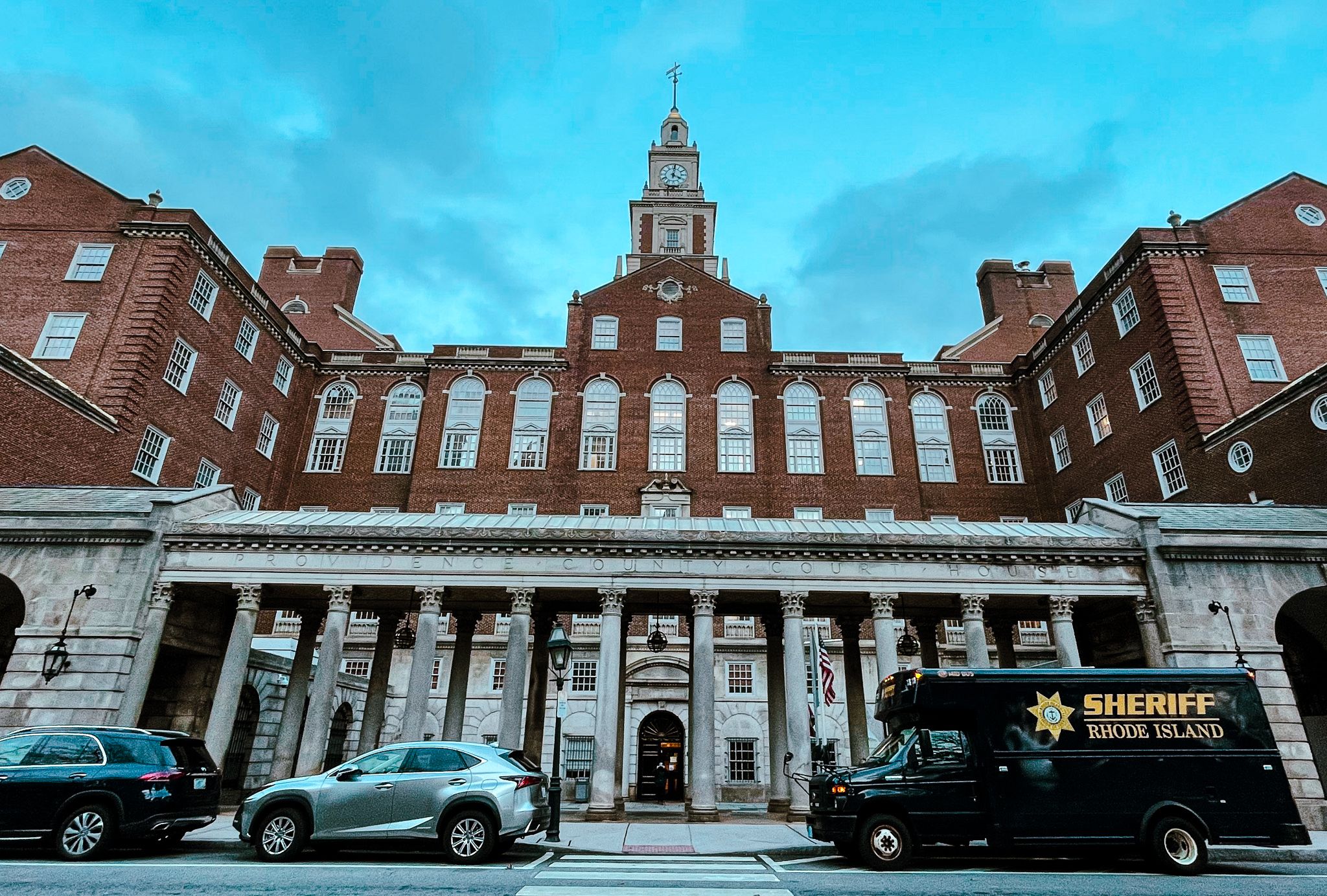 A photo of the exterior of the Providence County Courthouse, which houses the Rhode Island State Law Library 