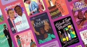 Black romance books collage