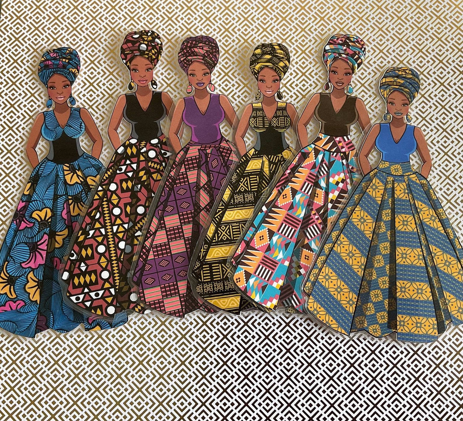 Ankara Women Headwrap bookmarks