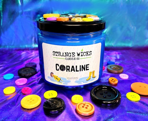 Coraline character scented candle