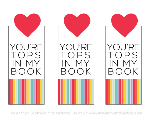 Valentine's Bookmark