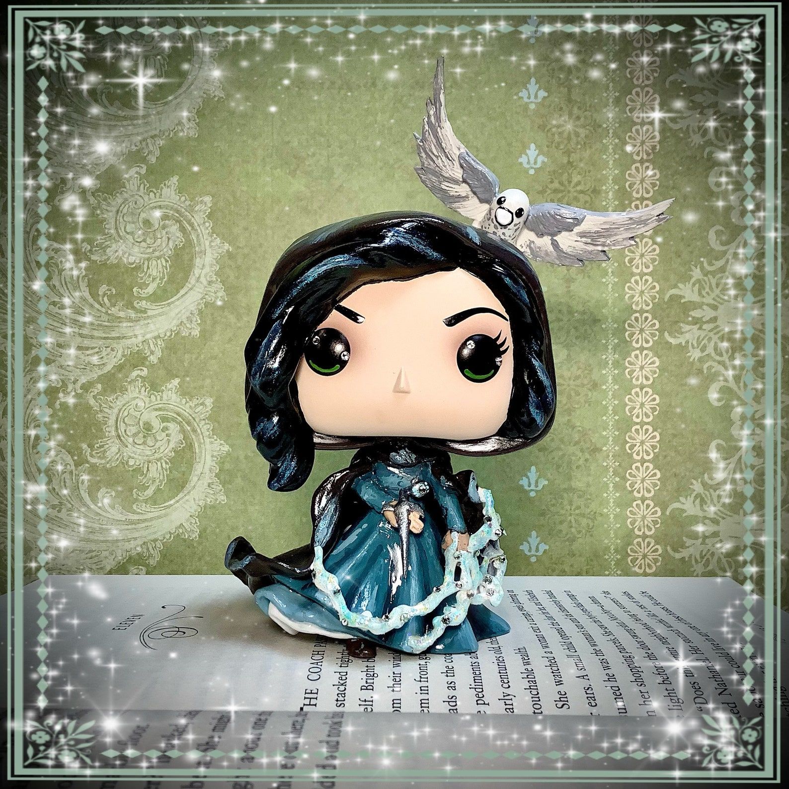 A dark-haired custom POP designed to look like Artemisia from Vespertine