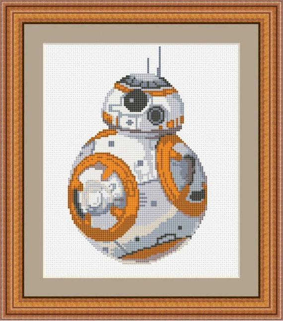 Star Wars cross stitch pattern BB8