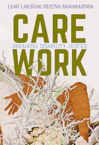 A graphic of a cover of Care Work