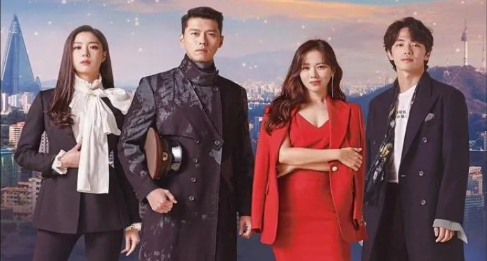 crop of four-character Crash Landing On You movie poster