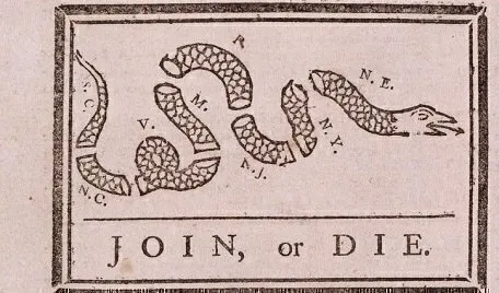 Join or die snake woodcut