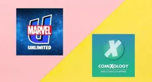 comixology vs marvel unlimited logo images