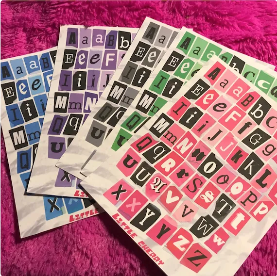 Stickers in the font(s) from the movie Mean Girls. 