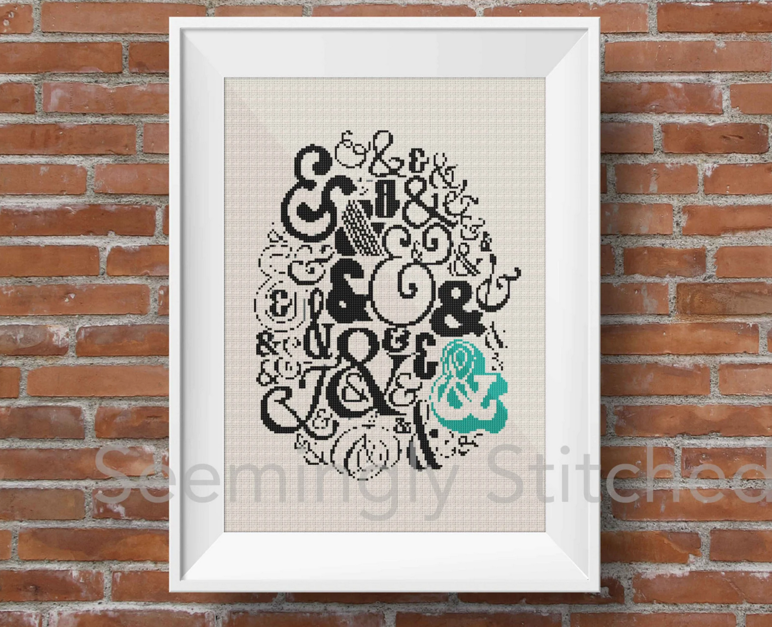 Ampersand cross stitch