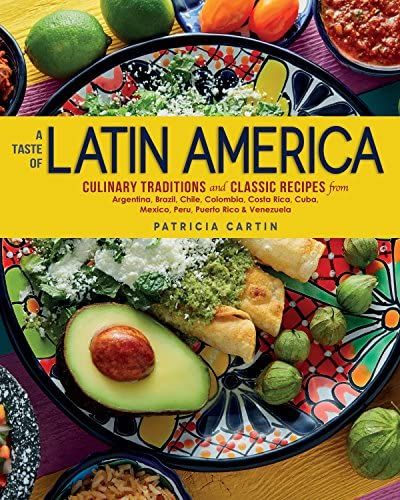 Book cover of a taste of latin america cookbook