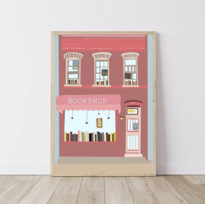 printable bookstore art