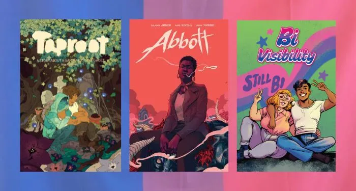 bisexual comics cover collage