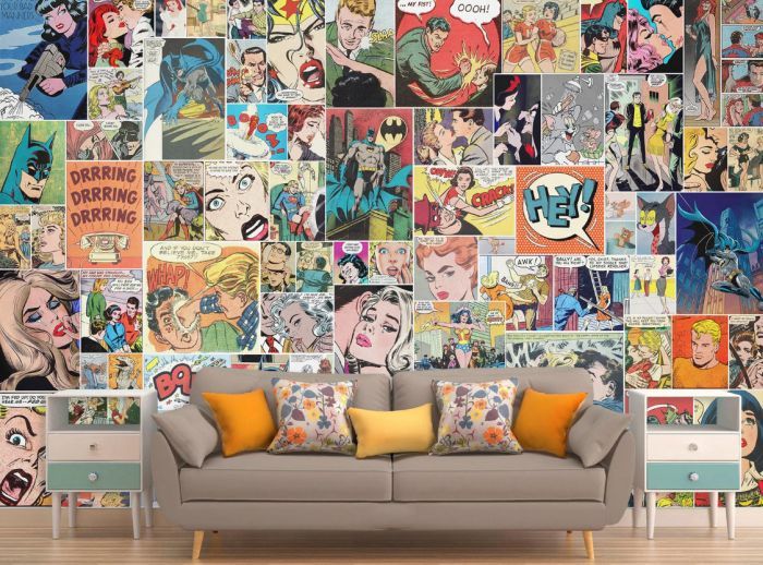 a photo of retro comics wallpaper