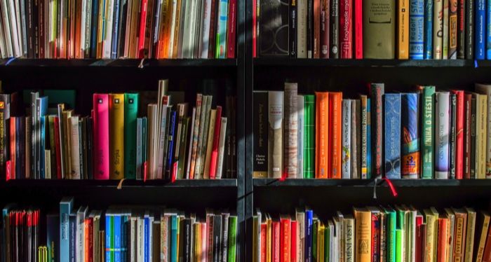 shelves of books