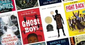 a collage of the read aloud middle grade book covers listed