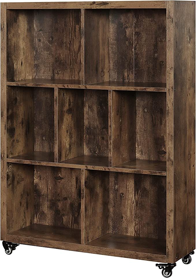 Wheeled 7 cubed style bookcase