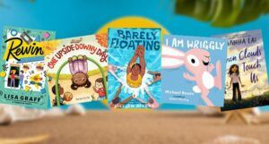 covers of five children's books coming out summer 2023