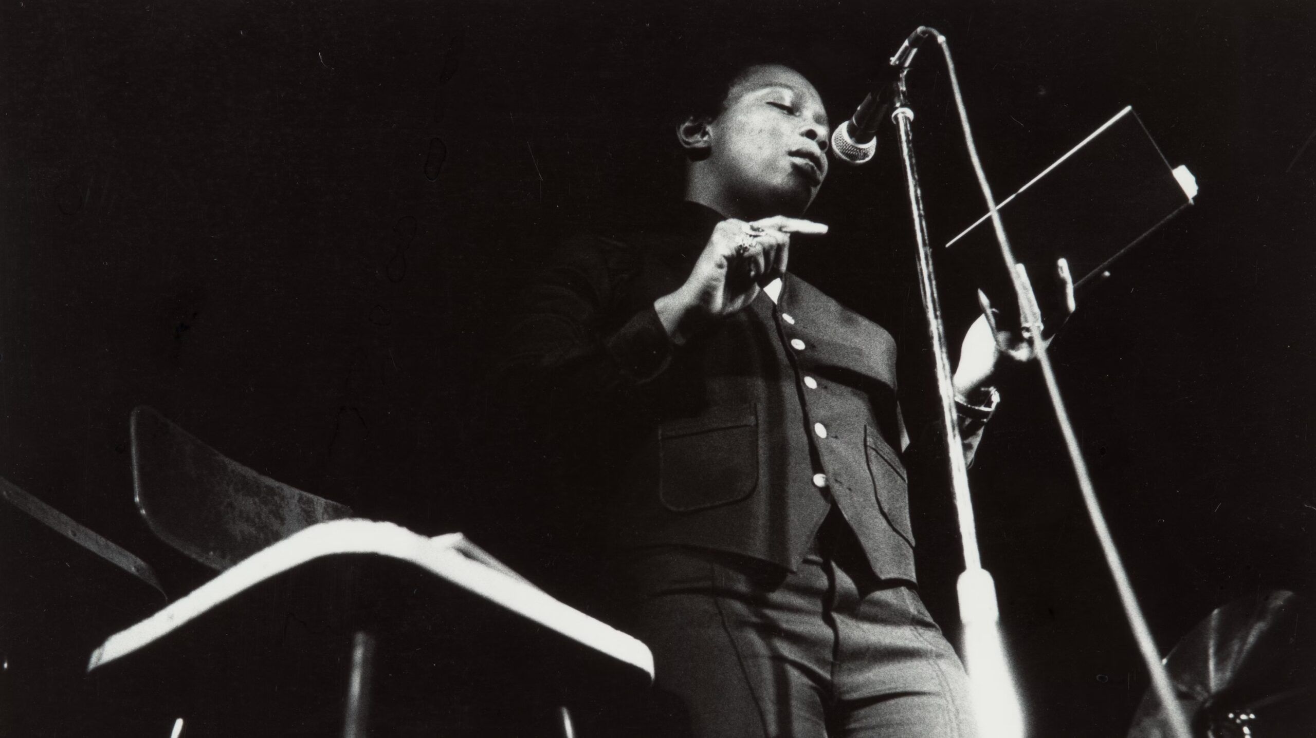 Pat Parker reading, image from Harvard Radcliffe Institute