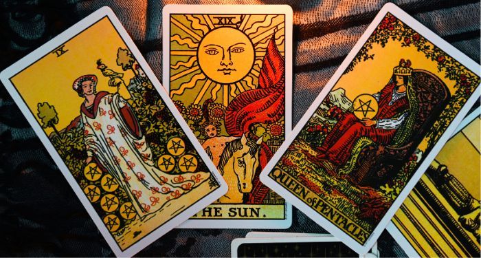 Image of a tarot card spread