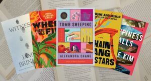 cover collage of book club picks for september 2023