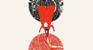 a cropped cover of A Darker Shade of Magic showing a character walking between different circles of maps