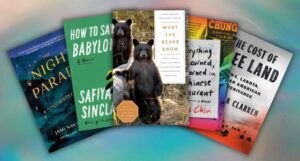 collage of covers of five nonfiction books coming out October 2023