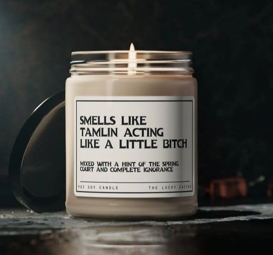 sarcastic tamlin bookish candle