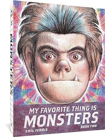 cover of My Favorite Thing Is Monsters Vol. 2 by Emil Ferris; illustration of a young monster child with fangs