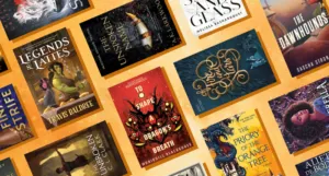 a collage of sapphic fantasy book covers