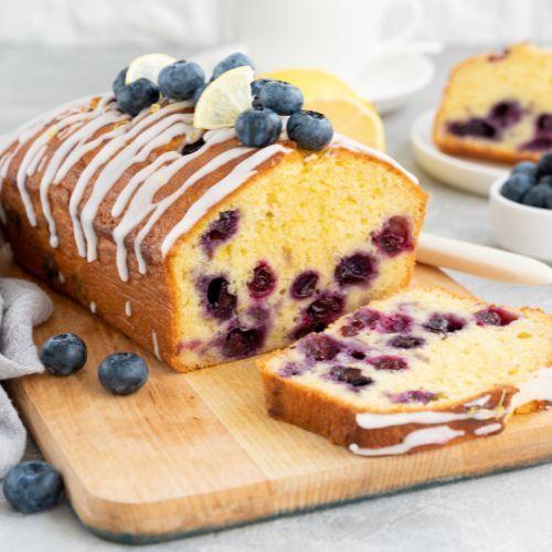 Lemon and blueberry pound cake