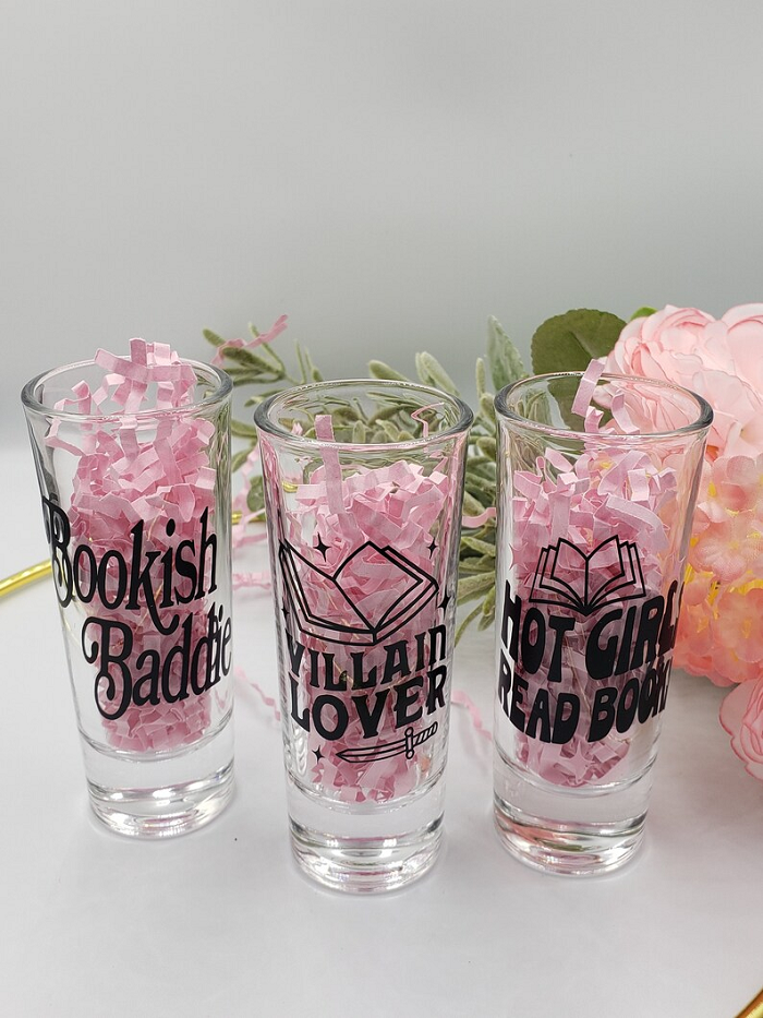 Bookish 3 Piece Shot Glass Set by Giftd by Morgan on Etsy