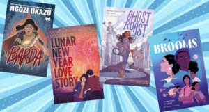 four staggered covers of comics, graphic novels,and manga that Book Riot staff and contributors read from January to March of 2024