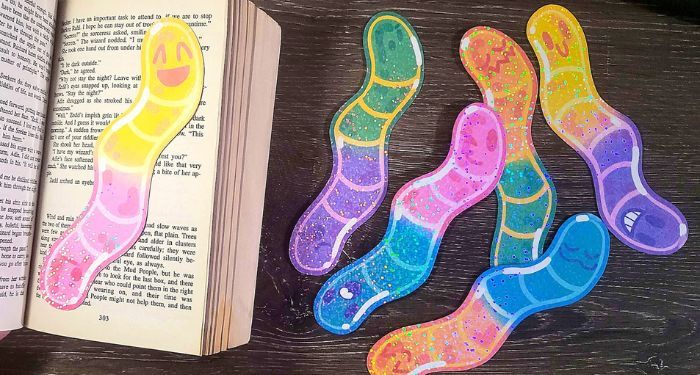 gummy worm bookmarks