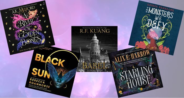 cover collage of fantasy audiobooks