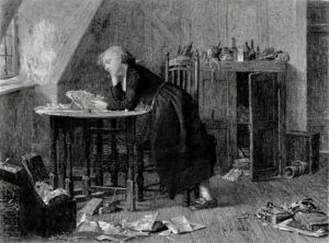 a drawing of Thomas Chatterton by WB Morris