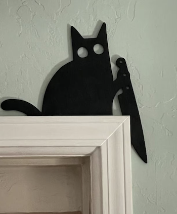 Stabby Cat Door Topper