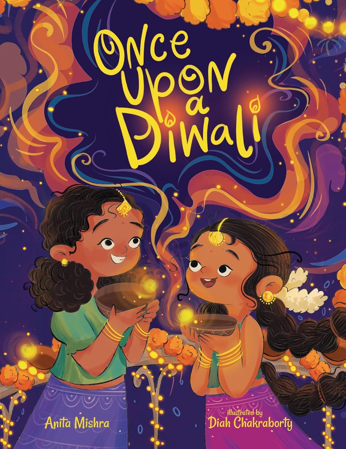 Cover of Once Upon a Diwali by Anita Mishra & Diah Chakraborty